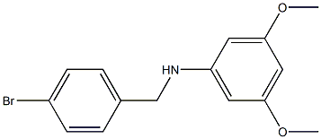 N-[(4-bromophenyl)methyl]-3,5-dimethoxyaniline Struktur