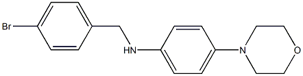 N-[(4-bromophenyl)methyl]-4-(morpholin-4-yl)aniline Struktur