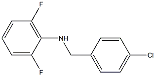 N-[(4-chlorophenyl)methyl]-2,6-difluoroaniline Struktur