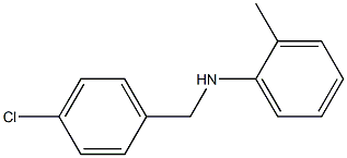 N-[(4-chlorophenyl)methyl]-2-methylaniline Struktur