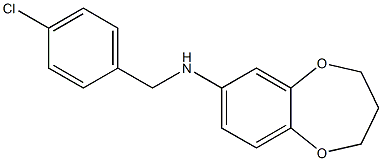 N-[(4-chlorophenyl)methyl]-3,4-dihydro-2H-1,5-benzodioxepin-7-amine Struktur