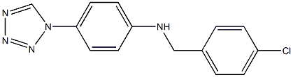 N-[(4-chlorophenyl)methyl]-4-(1H-1,2,3,4-tetrazol-1-yl)aniline Struktur