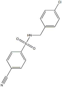 N-[(4-chlorophenyl)methyl]-4-cyanobenzene-1-sulfonamide Struktur