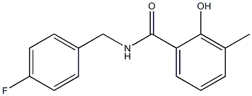 N-[(4-fluorophenyl)methyl]-2-hydroxy-3-methylbenzamide Struktur