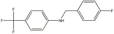 N-[(4-fluorophenyl)methyl]-4-(trifluoromethyl)aniline Struktur