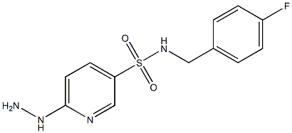 N-[(4-fluorophenyl)methyl]-6-hydrazinylpyridine-3-sulfonamide Struktur