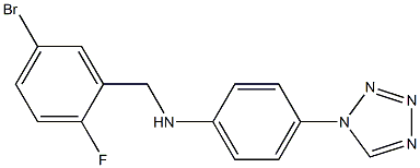 N-[(5-bromo-2-fluorophenyl)methyl]-4-(1H-1,2,3,4-tetrazol-1-yl)aniline Struktur