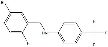 N-[(5-bromo-2-fluorophenyl)methyl]-4-(trifluoromethyl)aniline Struktur