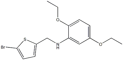 N-[(5-bromothiophen-2-yl)methyl]-2,5-diethoxyaniline Struktur