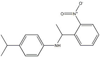 N-[1-(2-nitrophenyl)ethyl]-4-(propan-2-yl)aniline Struktur