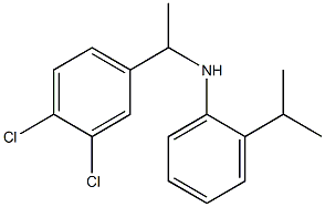 N-[1-(3,4-dichlorophenyl)ethyl]-2-(propan-2-yl)aniline Struktur