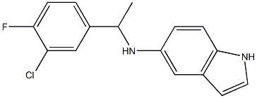 N-[1-(3-chloro-4-fluorophenyl)ethyl]-1H-indol-5-amine Struktur