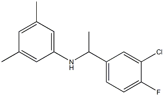 N-[1-(3-chloro-4-fluorophenyl)ethyl]-3,5-dimethylaniline Struktur