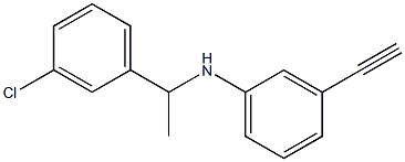 N-[1-(3-chlorophenyl)ethyl]-3-ethynylaniline Struktur