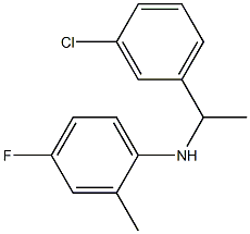 N-[1-(3-chlorophenyl)ethyl]-4-fluoro-2-methylaniline Struktur