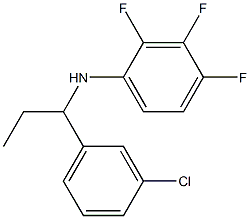 N-[1-(3-chlorophenyl)propyl]-2,3,4-trifluoroaniline Struktur