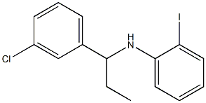 N-[1-(3-chlorophenyl)propyl]-2-iodoaniline Struktur