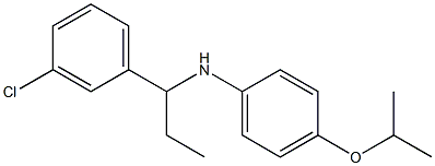 N-[1-(3-chlorophenyl)propyl]-4-(propan-2-yloxy)aniline Struktur