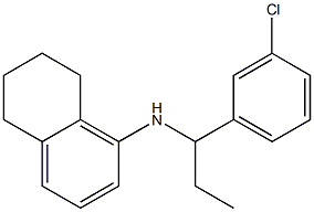 N-[1-(3-chlorophenyl)propyl]-5,6,7,8-tetrahydronaphthalen-1-amine Struktur