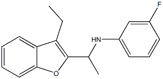 N-[1-(3-ethyl-1-benzofuran-2-yl)ethyl]-3-fluoroaniline Struktur