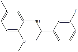 N-[1-(3-fluorophenyl)ethyl]-2-methoxy-5-methylaniline Struktur