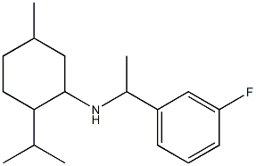 N-[1-(3-fluorophenyl)ethyl]-5-methyl-2-(propan-2-yl)cyclohexan-1-amine Struktur