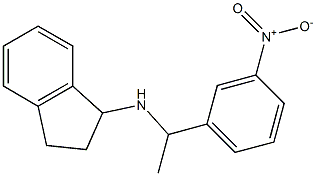 N-[1-(3-nitrophenyl)ethyl]-2,3-dihydro-1H-inden-1-amine Struktur