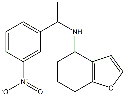 N-[1-(3-nitrophenyl)ethyl]-4,5,6,7-tetrahydro-1-benzofuran-4-amine Struktur