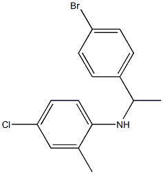 N-[1-(4-bromophenyl)ethyl]-4-chloro-2-methylaniline Struktur