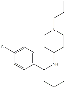 N-[1-(4-chlorophenyl)butyl]-1-propylpiperidin-4-amine Struktur