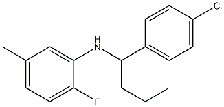 N-[1-(4-chlorophenyl)butyl]-2-fluoro-5-methylaniline Struktur