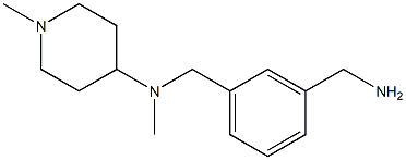 N-[3-(aminomethyl)benzyl]-N,1-dimethylpiperidin-4-amine Struktur