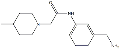 N-[3-(aminomethyl)phenyl]-2-(4-methylpiperidin-1-yl)acetamide Struktur