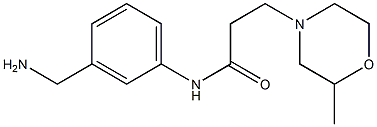 N-[3-(aminomethyl)phenyl]-3-(2-methylmorpholin-4-yl)propanamide Struktur