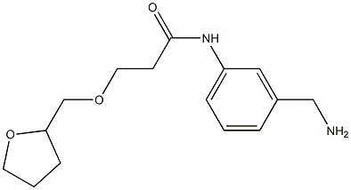 N-[3-(aminomethyl)phenyl]-3-(oxolan-2-ylmethoxy)propanamide Struktur