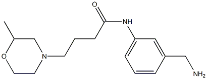 N-[3-(aminomethyl)phenyl]-4-(2-methylmorpholin-4-yl)butanamide Struktur