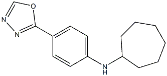 N-[4-(1,3,4-oxadiazol-2-yl)phenyl]cycloheptanamine Struktur