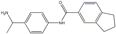 N-[4-(1-aminoethyl)phenyl]-2,3-dihydro-1H-indene-5-carboxamide Struktur