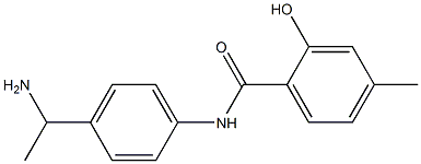 N-[4-(1-aminoethyl)phenyl]-2-hydroxy-4-methylbenzamide Struktur