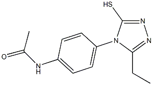 N-[4-(3-ethyl-5-sulfanyl-4H-1,2,4-triazol-4-yl)phenyl]acetamide Struktur