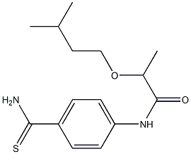 N-[4-(aminocarbonothioyl)phenyl]-2-(3-methylbutoxy)propanamide Struktur