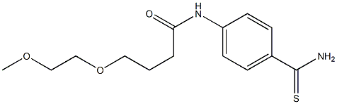 N-[4-(aminocarbonothioyl)phenyl]-4-(2-methoxyethoxy)butanamide Struktur