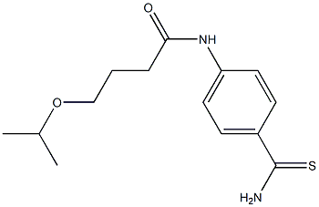 N-[4-(aminocarbonothioyl)phenyl]-4-isopropoxybutanamide Struktur