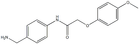 N-[4-(aminomethyl)phenyl]-2-(4-methoxyphenoxy)acetamide Struktur