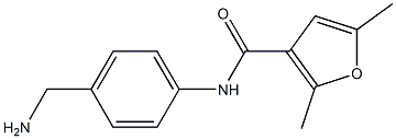 N-[4-(aminomethyl)phenyl]-2,5-dimethyl-3-furamide Struktur