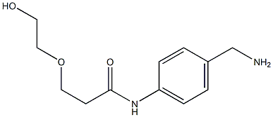 N-[4-(aminomethyl)phenyl]-3-(2-hydroxyethoxy)propanamide Struktur