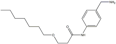 N-[4-(aminomethyl)phenyl]-3-(heptyloxy)propanamide Struktur