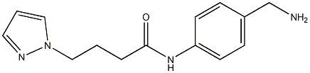 N-[4-(aminomethyl)phenyl]-4-(1H-pyrazol-1-yl)butanamide Struktur