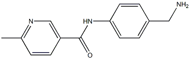 N-[4-(aminomethyl)phenyl]-6-methylnicotinamide Struktur