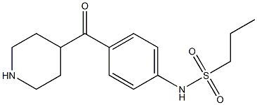 N-[4-(piperidin-4-ylcarbonyl)phenyl]propane-1-sulfonamide Struktur